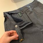 Ralph Lauren  Blue Gingham Plaid Print High Rise Cropped Trouser Pants Size 6 Photo 2