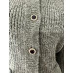 Christian LaCroix Green Chunky Ribbed Cropped Cardigan Sweater Wool Blend Size M Photo 2