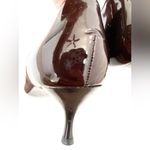 Gucci  Horsebit Web Stripe GG Pump Size 8.5 Brown Suede Pointed Toe Kitten Heel Photo 6