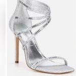 Gianni Bini Women's Shawn Sparkle Embellished Strappy Dress Sandals 8.5 Silver Photo 0