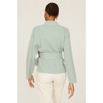 Marissa Webb Mint Green Blue Wool Ribbed Knit Cardigan Wrap Sweater Size Small Photo 2