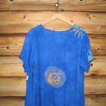 NWT Blue Vintage 90's Batik Swim Cover Tunic Top Blue Size M Photo 4