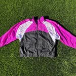 Nike Vintage 90's Windbreaker Track Jacket Size Large Black Pink Women Photo 4
