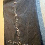 Vintage Symmetry Black Embellished Pencil Skirt SZ 6 Pleated Flare Tweed Floral Photo 1