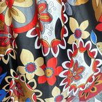 Funky People Satin Boho Jewel Tone Floral Print Tunic Dress with Tassels S Photo 6