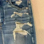 American Eagle  stretch distressed denim skirt sz 4 cowgirlcore concert festival Photo 1