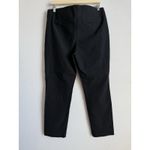 Chico's Women Black Ponte Knit Slim Leg Ankle Pull On Pant Button Detail Size 14 Photo 3