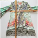 Soft Surroundings  Muse Green Multicolor Sequin Lightweight Flowy Kimono Layer XS Photo 5