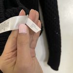 Athleta black crochet knit crew neck chunky oversized sweater size Medium Photo 3