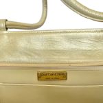 Stuart Weitzman Vintage  Shimmering Leather Woven Straw Evening Bag Satchel Photo 3