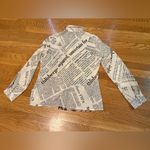 NWOT London Newspaper Print Blouse size L Size L Photo 7