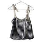 J.Crew Size Medium Bow Tie White Navy Blue Tank Top‎ Blouse Photo 3