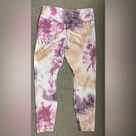 Nike 🌮 Training Dri-FIT One mid-rise 7/8 tie dye leggings/purple & multi, Large Photo 2