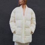 ZARA Oversized Button Down Puffer Coat Photo 0