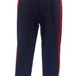 Banana Republic Navy Blue & Red Stripe Side Panel Sloan Pants Women Sz 4 Photo 0