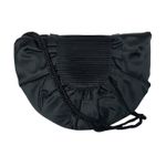 Timmy Woods Beverly Hills Collection Vintage Satin Ruffle Crossbody Evening Bag Black Photo 0