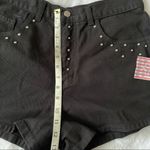 NWT Studded Black High waisted shorts Size XL Photo 3