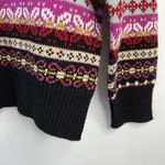 Tiara International Vintage Tiara Size M Cardigan Sweater Fair Isle Button Front Stripes Knit Women Photo 5