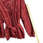Knox Rose  Cardigan Sweater Womens XL Burgundy Red Fuzzy Eyelash Tie Front Cozy Photo 8