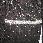 Mac Duggal 10736 Womens Sequin Faux Wrap Sequined Long Sleeve Gown Photo 9