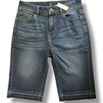 NWT NY&CO Womens Med Wash Mya Curvy High Waisted Sculpting No Gap Shorts Size 14 Blue Photo 0