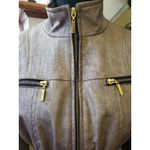 Arden B  Rayon Blend Metallic Golden Blazer Jacket Short sz M Medium Photo 1