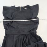 Calvin Klein  Chambray Denim Ruffle Sleeve Belt‎ Wide Leg Crop Jumpsuit Pockets 6 Photo 10