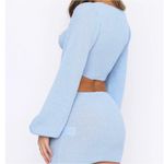 White Fox Boutique White Fox Blue Always Daydreaming Long Sleeve Crop Size Large Photo 1