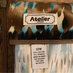 Atelier Skirt Womens Size 22 3X Zip Up Office Career Work Aztec EUC Turquoise Photo 4