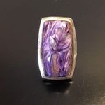 Amethyst Vintage Cabochon Sterling Silver Cocktail Ring Sz 7•1/4 Photo 9
