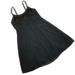 Handmade Y2K Womens XS Black Floral Slip Dress Whimsigoth Fairy Grunge Coquette Photo 1