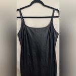 Wild Fable  Black Faux Leather Spaghetti Strap Dress Photo 10