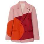 KidSuper Geometric Shapes Suit Top Blazer Jacket Red NWT Sz M Size M Photo 0