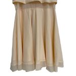 ASOS  Sheer & Solid Skater Dress Bridal Wedding Cocktail Cream Feminine Mesh SZ 8 Photo 2