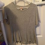 Mossimo Supply Co Gray Peplum Shirt Photo 0