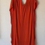 Nina Leonard  Kimono Dress Orange Flowy Maxi Women’s Size M Boho Resort Beach Photo 6