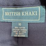 British Khaki  Beaded Floral Botton Twill Pencil‎ Maxi Skirt Black 10 Photo 9