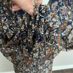 Natural Life Dress Maxi Floral Shimmery Lined Boho Bohemian Romantic Blue Gold Photo 6