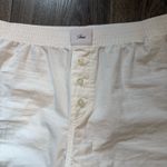 Aritzia TNA Cotton White Boxer Pants Photo 2