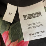 Reformation Women’s Bouquet Jacket Black floral print Made in the USA Photo 3