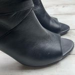 Burberry Sharnford Ankle Boots Open Toe Booties Buckle Leather Heels 38 1/2 Photo 5