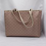 Bebe Womens Large Tote Bag Logo Print Shoulder Bag Work Travel Purse NWOT Photo 1