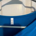 Reora Blue Bodysuit Long Sleeve Asymmetrical Neckline Top Size Large NWT Photo 5