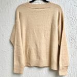 Sanctuary NWT  Long Sleeve Ribbed Knit Pullover Sweater Beige Women's Size Medium Photo 2