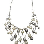 Brighton  Glamour Pearl bib necklace Silver Photo 0