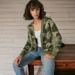 Lucky Brand  Size Small New Super Soft Sweater Cardigan Wool Blend Camo Green M Photo 8