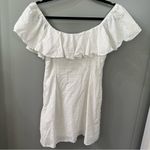 Vanessa Mooney Joelyn Dress Off Shoulder Ruffle White Mini Dress Size M Photo 5