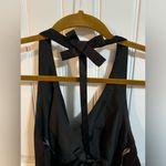 Vera Wang White Black Cocktail Halter Drop Waist Mini Dress with Bow Detail Size 0 Photo 5