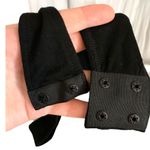 Paige Saffron Satin Silver White Gray tie plunge neck bodysuit long sleeve top Photo 9