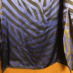 Henri Bendel 100% Silk Scarf. Multi Color Ranging Royal Blue/Navy to Brown Photo 3